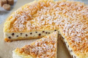 crostata con ricotta e cioccolato