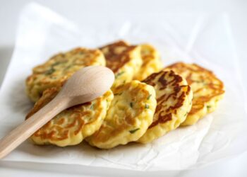 focaccine di patate su carta bianca