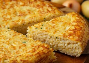 frittata dorata di riso