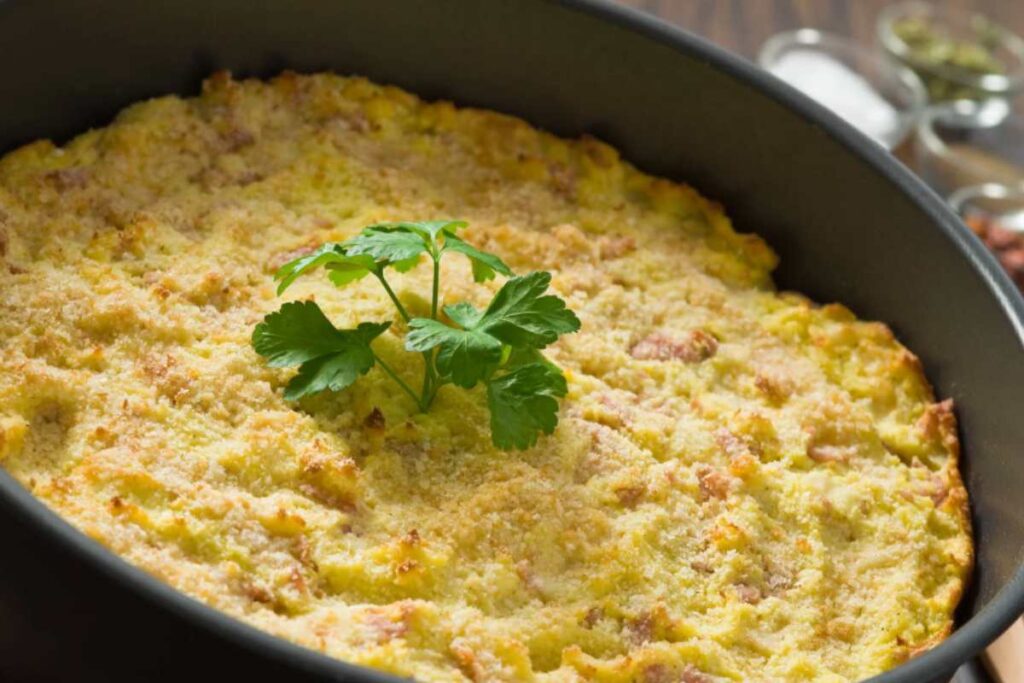 gateau senza uova gateau di patate dorato