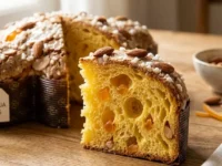 Fetta di colomba pasquale con alveolatura soffice, canditi e glassa di mandorle - Test Altroconsumo 2026