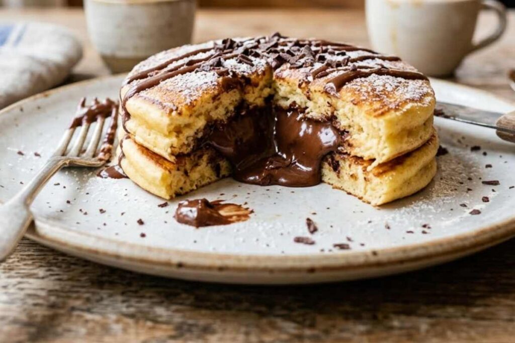 pancake con ripieno di cioccolato