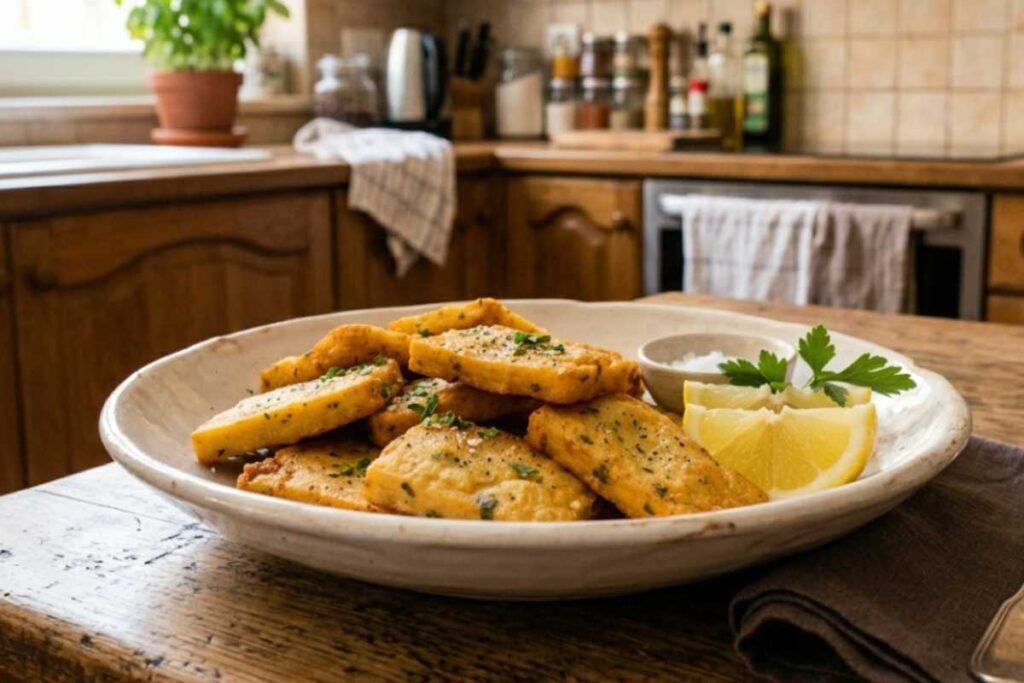 panelle dorate fritte