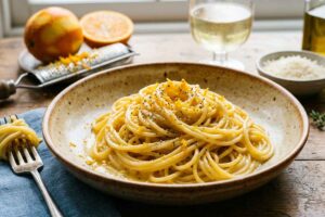 pasta cremosa all'arancia