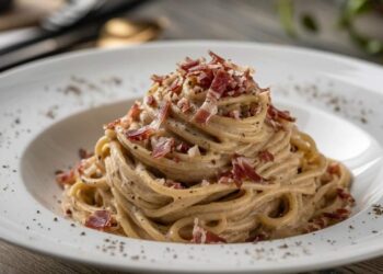 pasta con crema di funghi