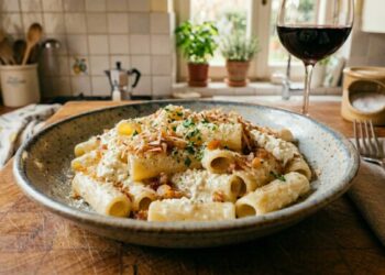 pasta cremosa con ricotta e speck