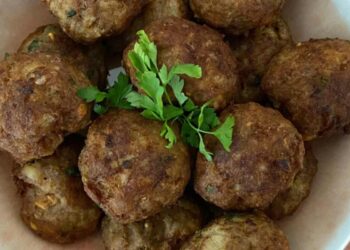 polpette di zucchine in primo piano