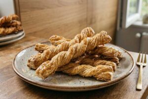 pasta sfoglia dorata a straccetti dolci