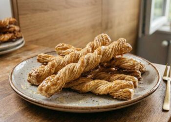 pasta sfoglia dorata a straccetti dolci