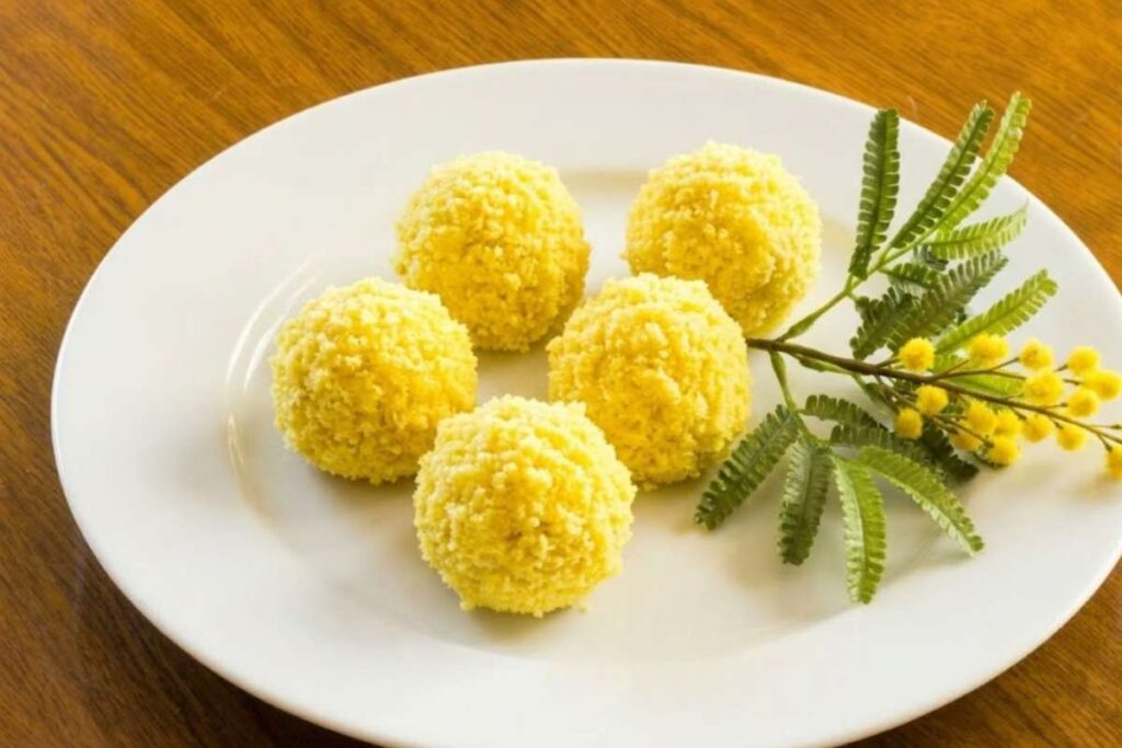 tartufini dolci alla torta mimosa