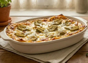 lasagna bianca con i carciofi