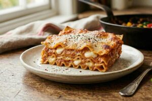 lasagna padella lasagna in un piatto