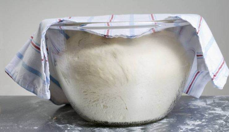 Trasferite l’impasto su un piano leggermente unto e fate delle “pieghe” (prendete un lembo, tiratelo e ripiegatelo al centro) ogni 20 minuti per 3 volte. Questo darà struttura e forza alla maglia glutinica. Mettete il panetto in una ciotola unta, coprite con pellicola e lasciate lievitare in un posto riparato (il forno spento è perfetto). Dopo circa 3 ore, ungete generosamente la teglia, poi adagiate l’impasto e stendetelo solo fin dove arriva senza forzare.