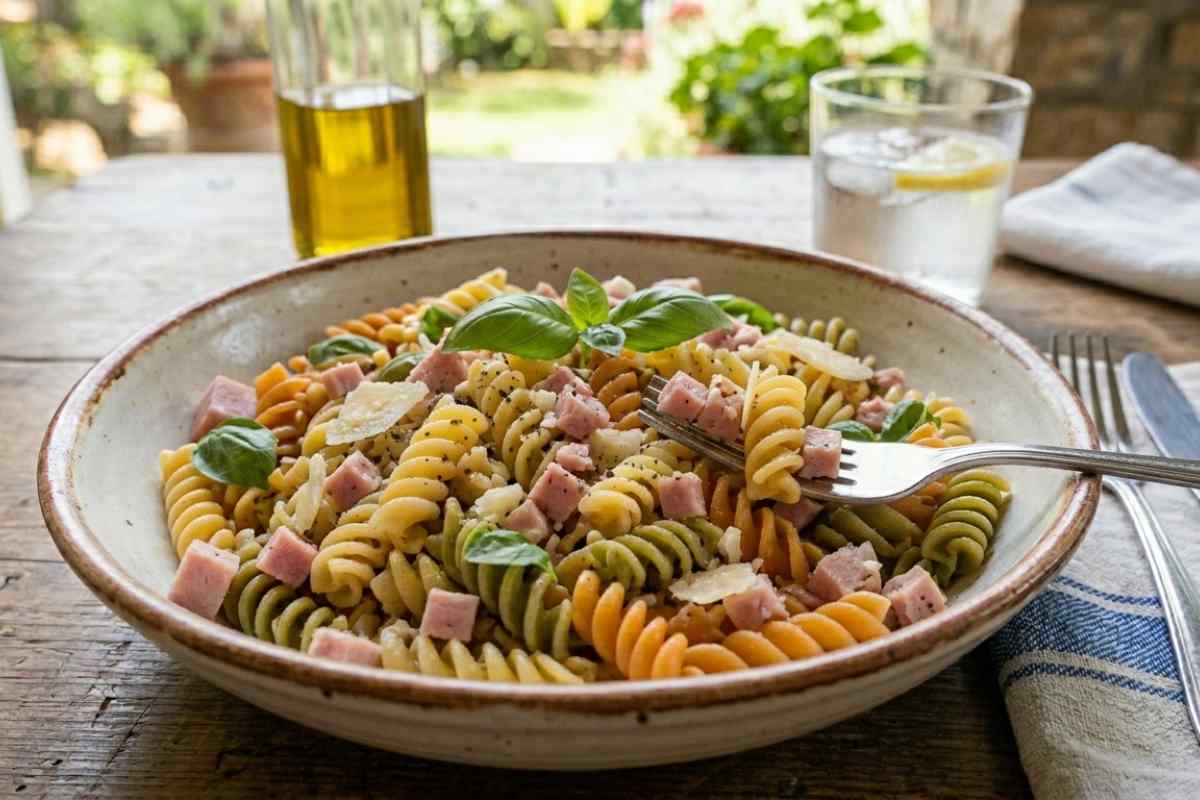 Parmigiano e prosciutto cotto: la pasta fredda non è mai stata così semplice e saporita