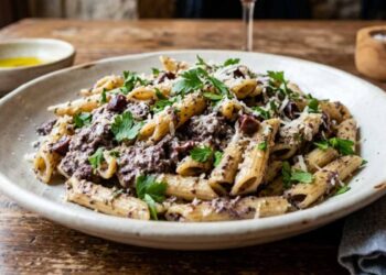pasta con crema di olive