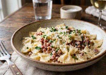 pasta con panna e speck