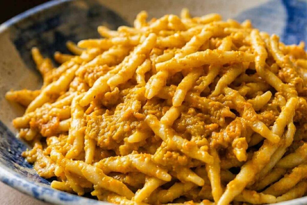 pasta cremosa con pesto di carote