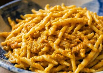 pasta cremosa con pesto di carote