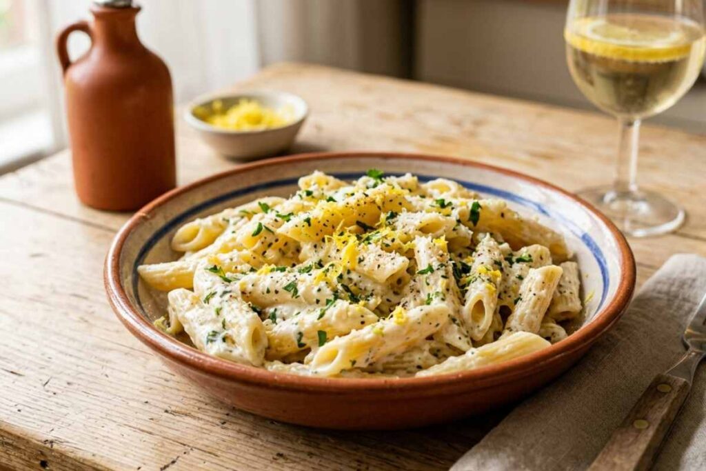 pasta con ricotta e limone