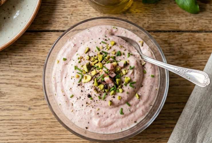 Riversiamo la crema in un recipiente e spolveriamo, se di nostro gusto, la granella di pistacchi. Pronta da usare!