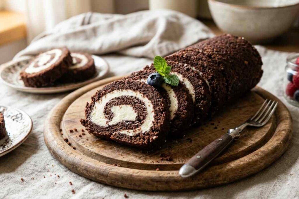 rotolo dolce con ripieno cremoso