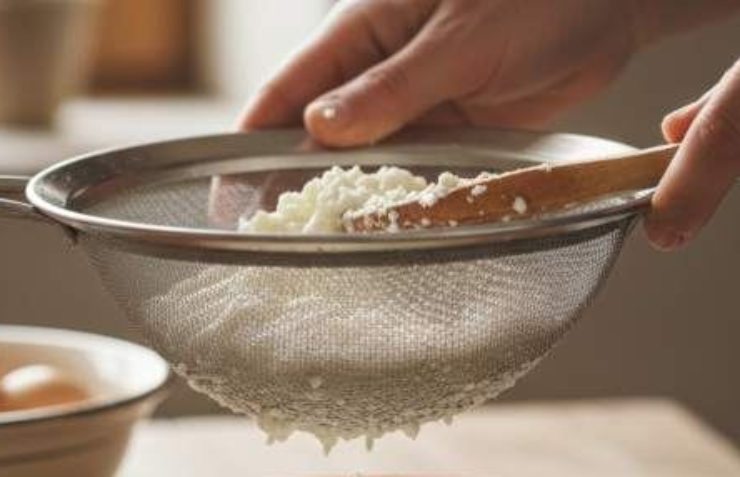 Iniziate asciugando bene la ricotta, perchè se è troppo acquosa, dovrete aggiungere troppa farina e gli gnocchi diventeranno duri. Scolatela bene in un colino a maglie strette. In una ciotola, unite la ricotta, la scorza di limone grattugiata, il parmigiano e l’uovo.