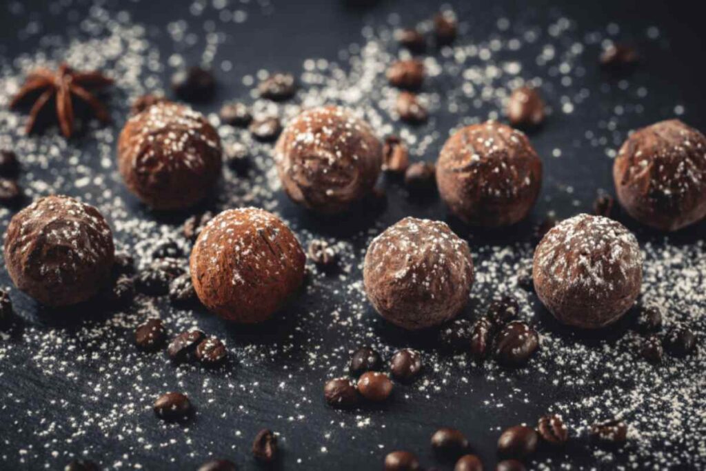 tartufini dolci al caffè