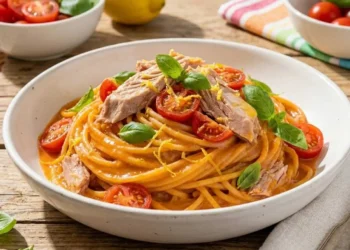 pasta fredda cremosa tonno limone
