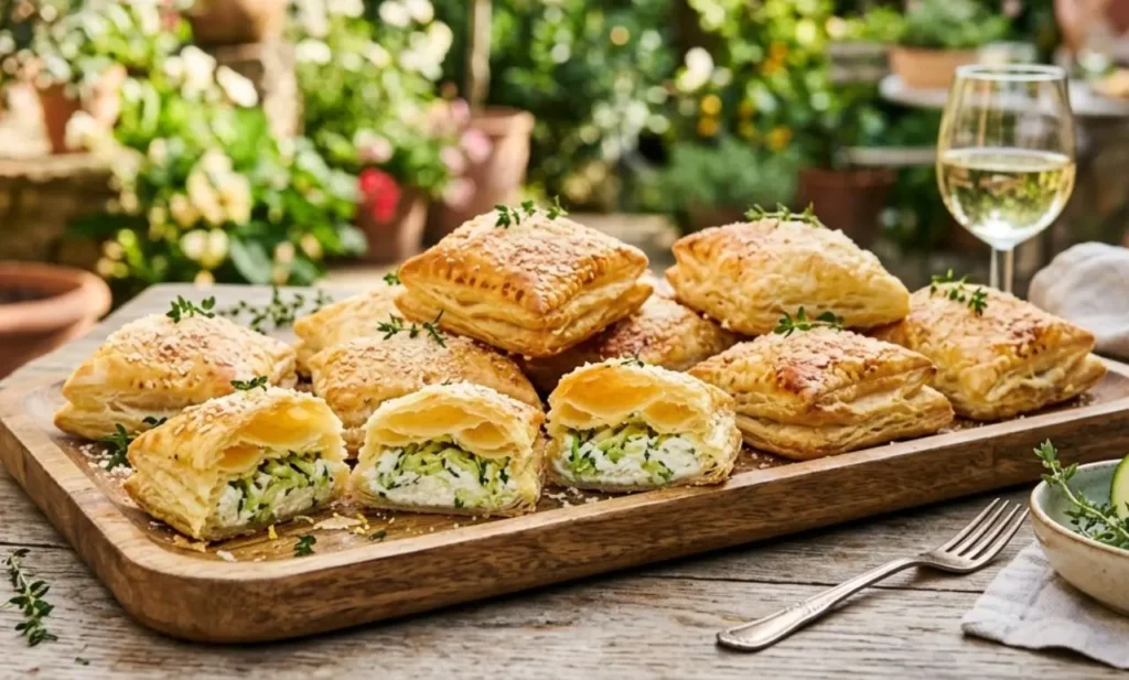 quadrotti-pasta-sfoglia-ricotta-e-zucchine Rustici di pasta sfoglia con ricotta e zucchine per aperitivo