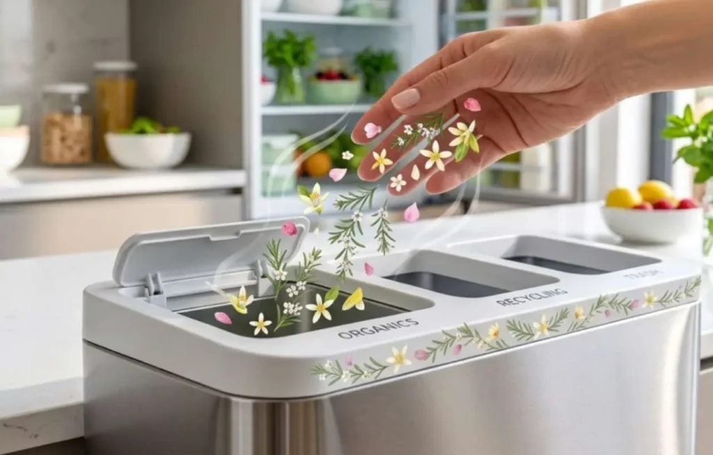 Cubetti di ghiaccio con limone e rosmarino per eliminare i cattivi odori dal secchio dell'umido
