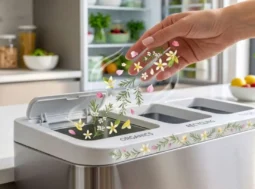 Cubetti di ghiaccio con limone e rosmarino per eliminare i cattivi odori dal secchio dell'umido