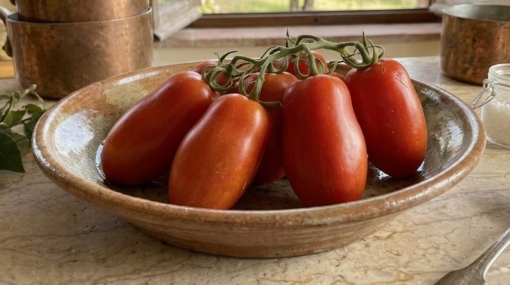 In un tegame capiente e largo versate l’olio extravergine d’oliva e fate imbiondire lo spicchio d’aglio intero insieme ai gambi del mazzo di basilico, ricchi di oli essenziali. Passate i pomodori pelati al passaverdure (o frullateli leggermente) per ottenere una salsa fluida ed omogenea. Versatela nel tegame, salate leggermente e lasciate insaporire per pochi minuti a fuoco dolce. Rimuovete l’aglio e i gambi di basilico.